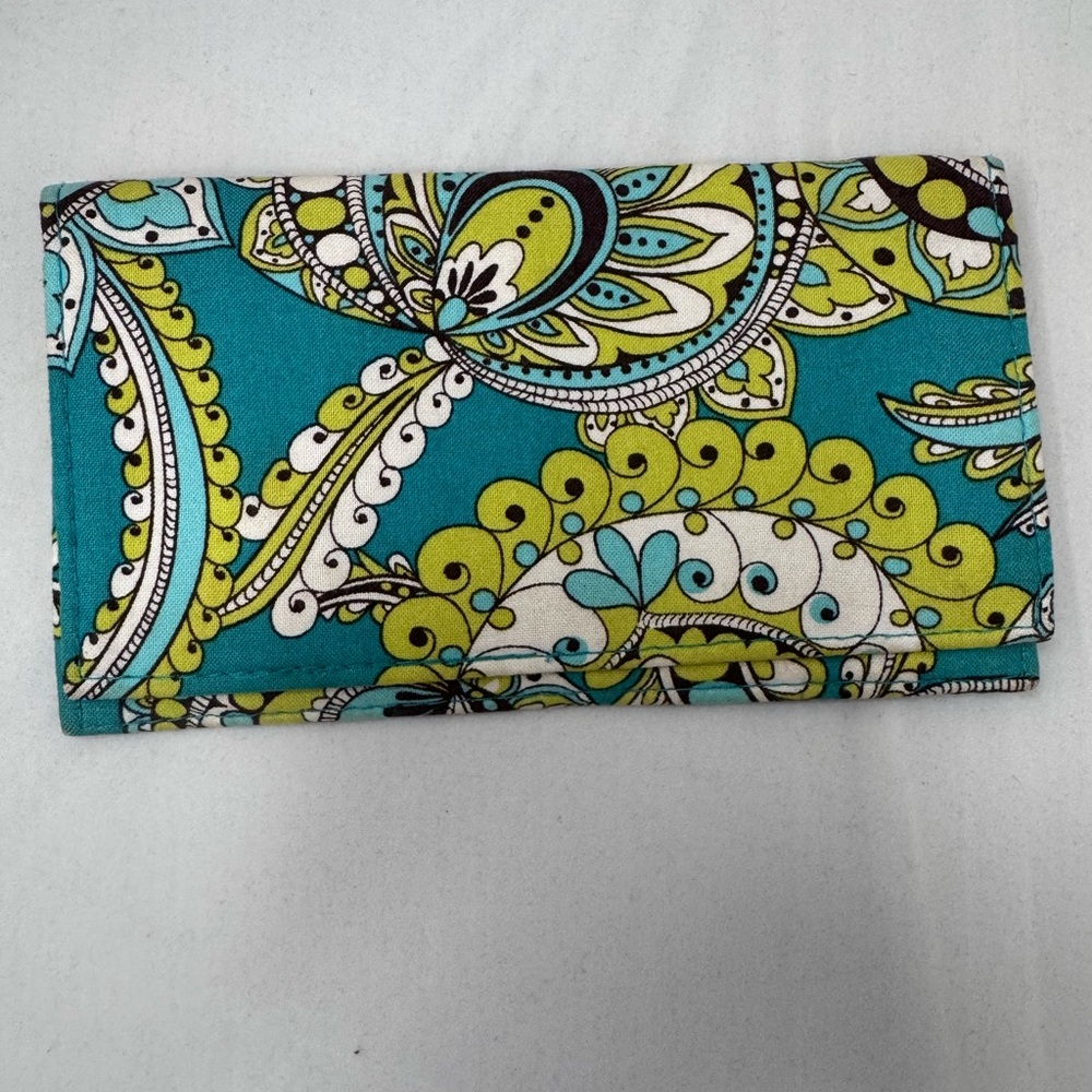 Vera Bradley Teal and Yellow Floral Wallet